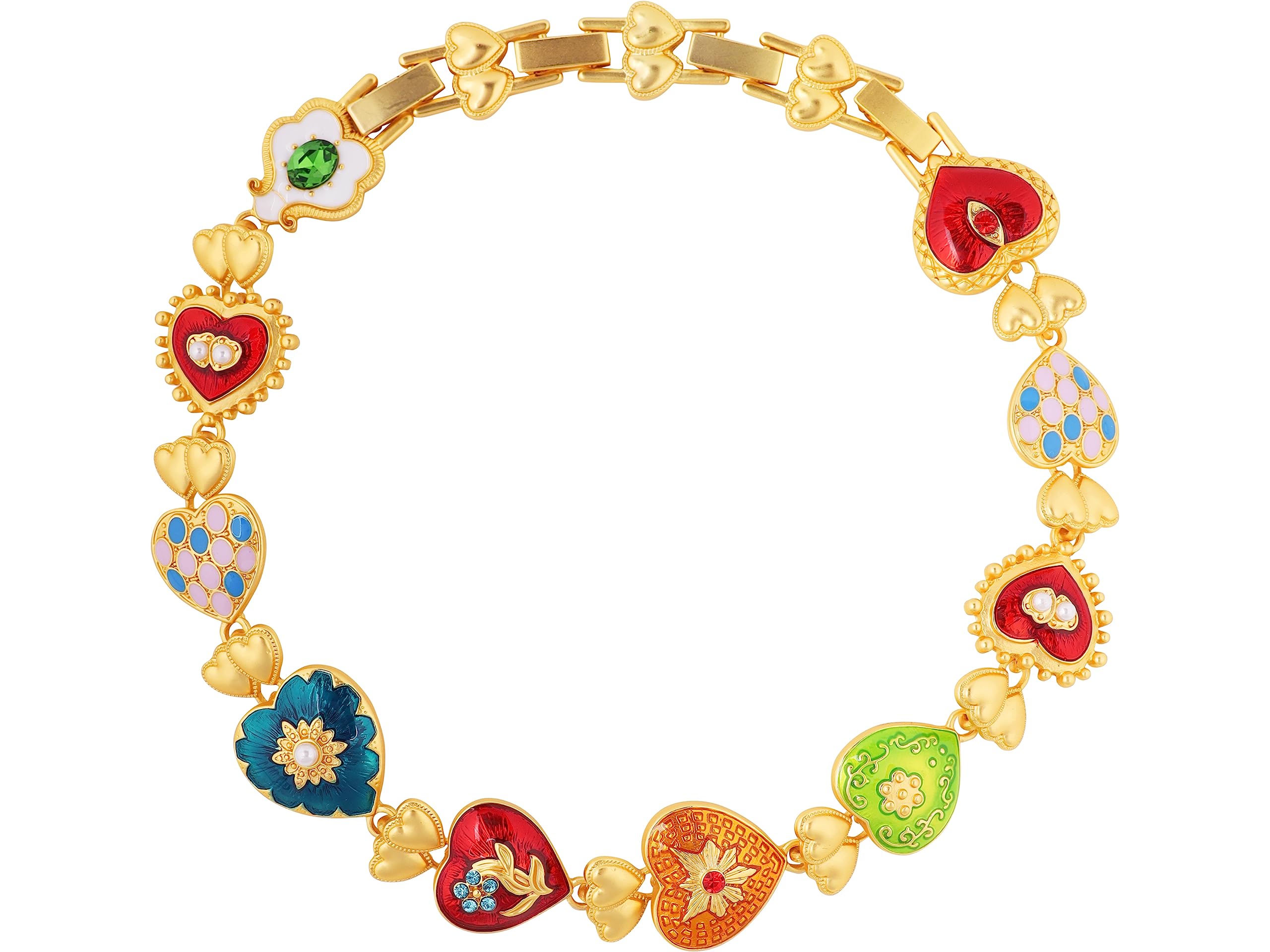 Costume Byzantine Medieval Renaissance Bold Chunky Statement Heart Pendant Choker Necklace Cool Jewelry Necklaces Coolest Gifts for Women Chunky Trendy In Their 30s