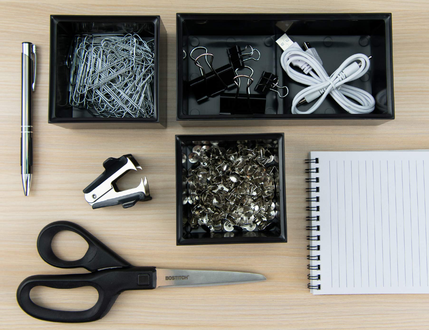 Bostitch Office Konnect Organizer da scrivania nero