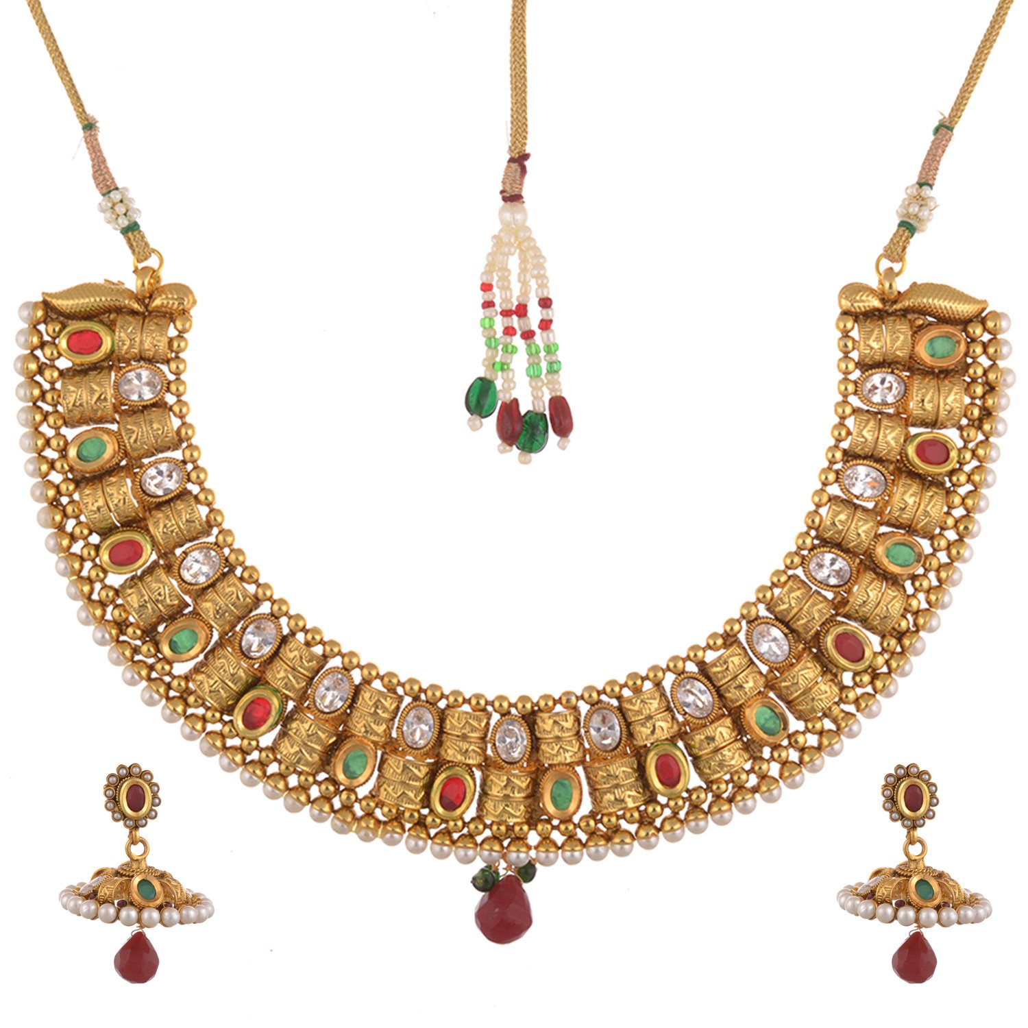 Dishi Imitation Antique Gold Plated Chain Long Necklace For Women