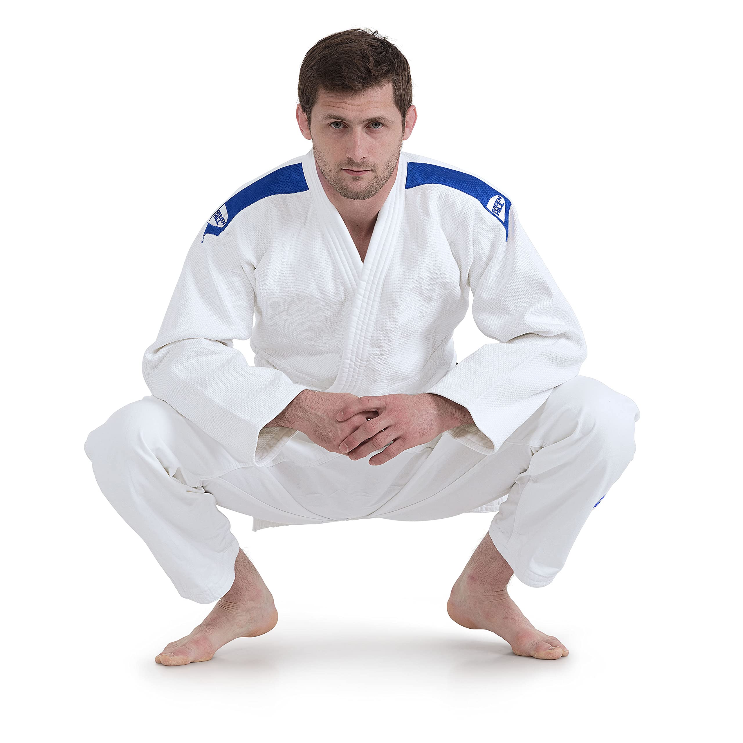 GREEN HILL JUDOGI Bianco Blu IJF Approved Judo GI Kimono Unisex