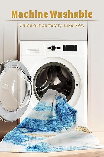 Miniatura 2 de Carvapet Hallway Runners - Alfombra antideslizante de 2 x 6 pies con parte trasera de goma, lavable y ultra suave, diseño moderno de pelo bajo,