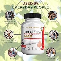 Vista 2 de Total Flow Blood Optimizer Max, 60 cápsulas vegetales, suplemento de apoyo de sangre con vitaminas y hierbas (1)