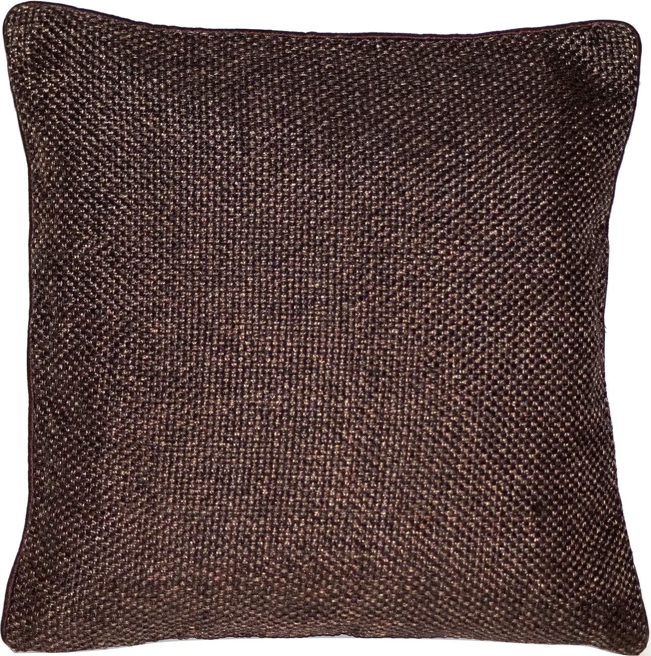 Ruwado Kissenbezug 40x40 Cm – Anthrazit Grau, Leinen-Optik Mit Umrandung, Reißverschluss, Aus Indien