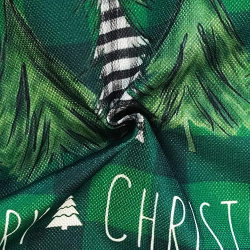 Miniatura 6 de ONWAY Juego de 2 fundas de almohada de Navidad de 12 x 20 pulgadas, diseño de árboles rojos, negros, verde oscuro, búfalo, fundas de almohada