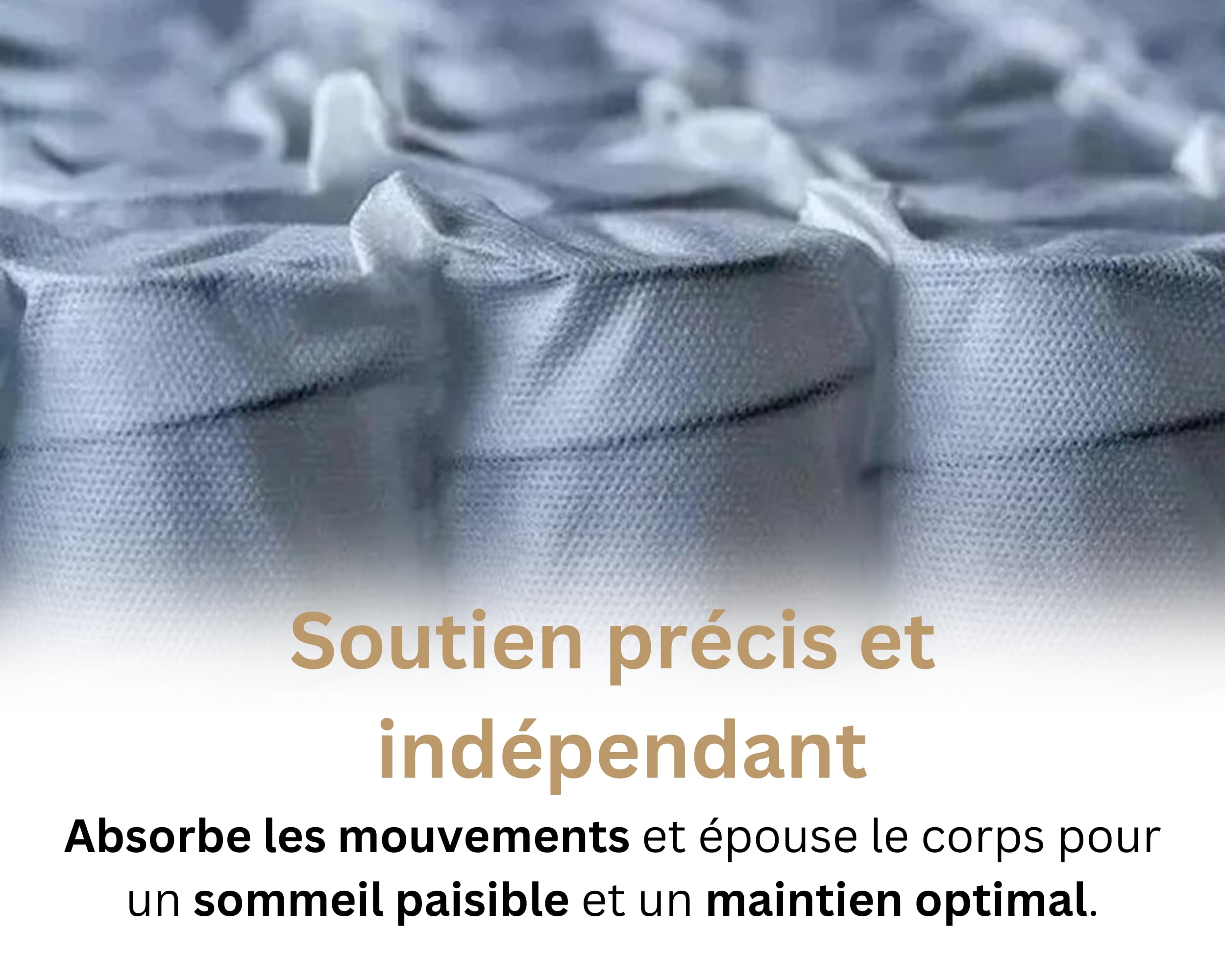 Maison Aubertin Matelas Dolce Vita 160x200 Cm, Ép 28 Cm, Lit 2 Places, 859 Ressorts Ensachés Et Mémoire De Forme Haute Densité 60 Kg/m³, Soutien Ferme, Ergonomique Et Orthopédique, Chambre Adulte