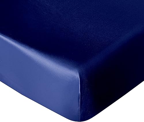 Miniatura 1 de NTBAY Sábana bajera ajustable de satén de seda, súper suave y sedosa de 28 x 52 pulgadas, para colchones estándar de cuna y niños pequeños, unisex,