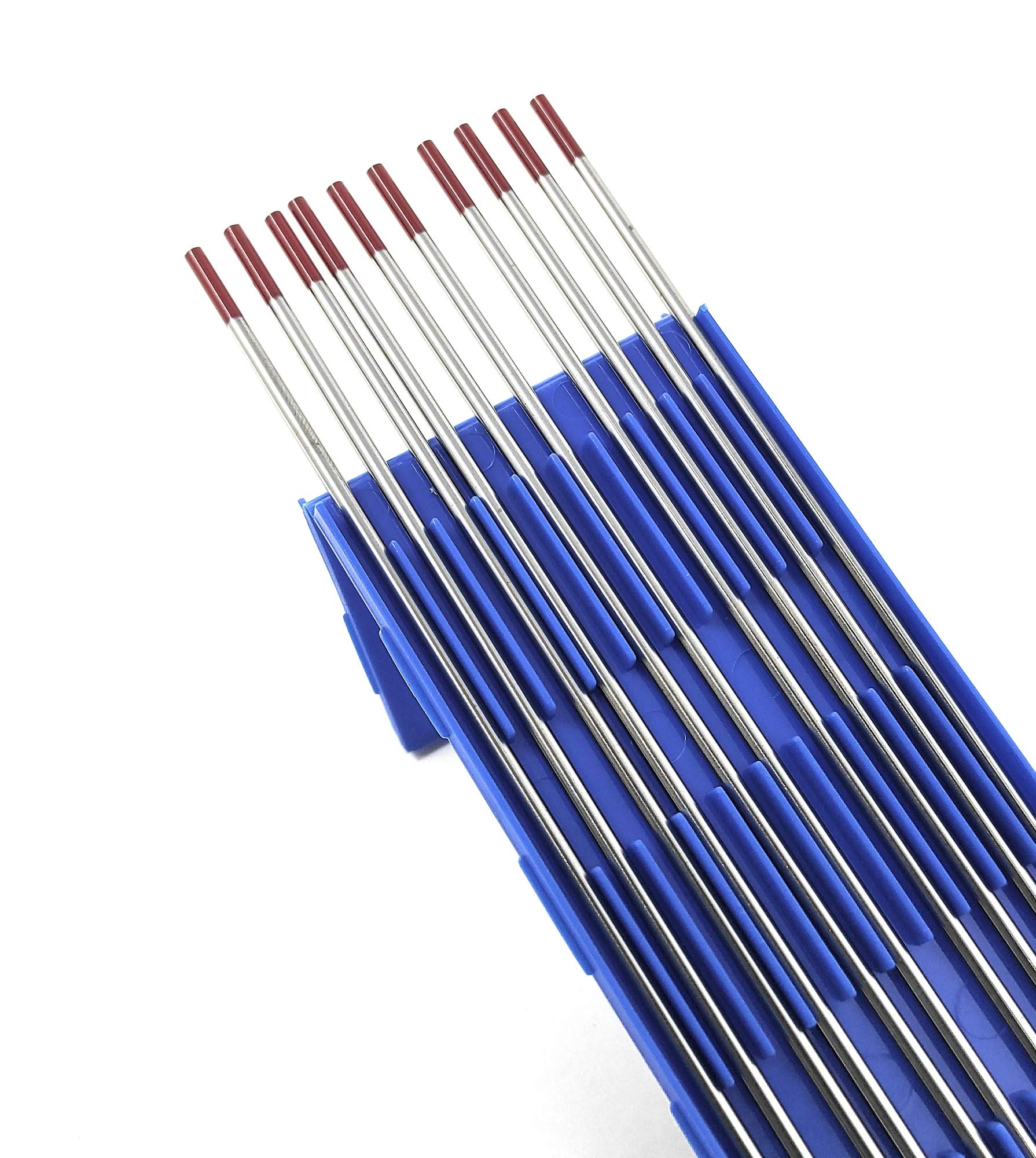 ELCAN Tungstens TIG spawanie Torio 2,0% czerwony WT20 profesjonalny, 1.0 1.6 2.0 2.4 3.2 3.2 elektrody spawalnicze TIG palnik, 10 jednostek - rozmiar: 2,4 x 175 mm