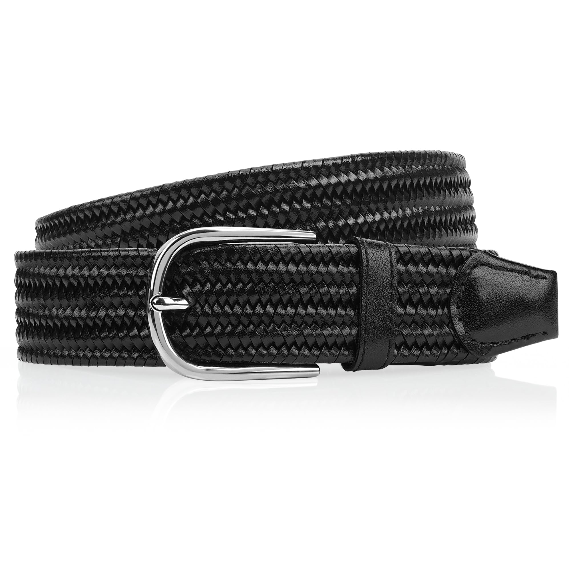 Ceinture golf homme tressée cuir de qualité supérieure ajustable 105cm - 7