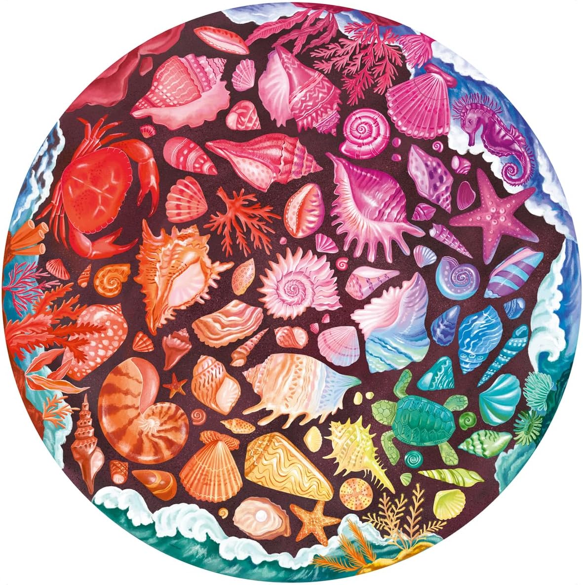 Ravensburger Circle of Colors: Seashells 500 Piece Jigsaw Puzzle for Adults - 12000823 - Handcrafted Tooling, Made in Germany, Every Piece Fits Together Perfectly