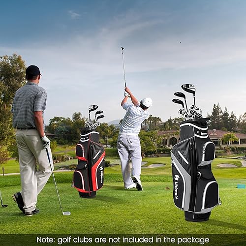 Miniatura 8 de Tangkula Bolsa de carrito de golf con divisores superiores de 14 vías, bolsa ligera para carrito de club de golf con 9 bolsillos, bolsa