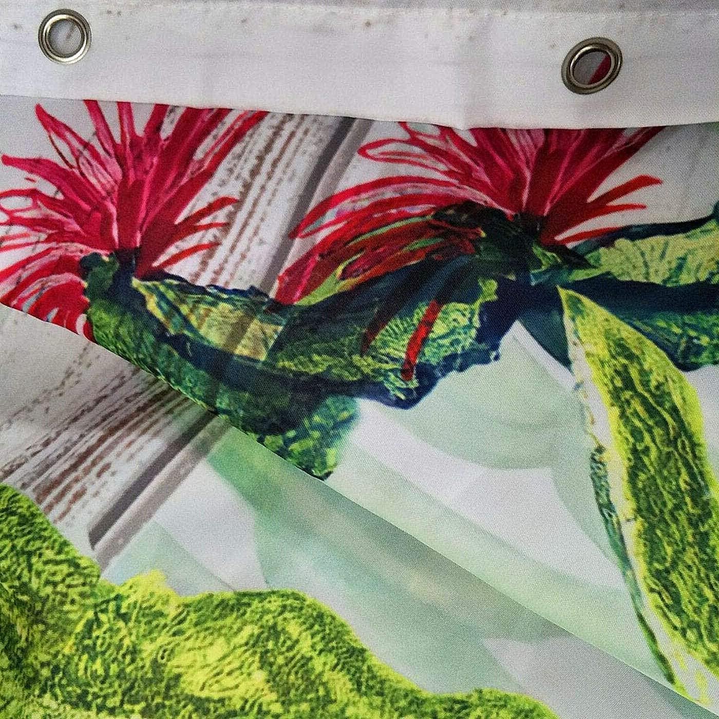 Cactus Shower Curtain, Tropical Plant Green Leaf Succulent Cactus Pink Flowers Rustic Gray Wooden Barn Door Decor Bathroom Waterproof, Farmhouse Fabric Shower Curtain and Hooks Set, 71 X 84 Inch