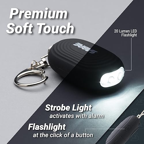 Miniatura 6 de SABRE Kit de seguridad personal con spray de pimienta y alarma personal 2 en 1 con luz LED, 0.54 onzas líquidas, 25 ráfagas, alarma de 130 dB,