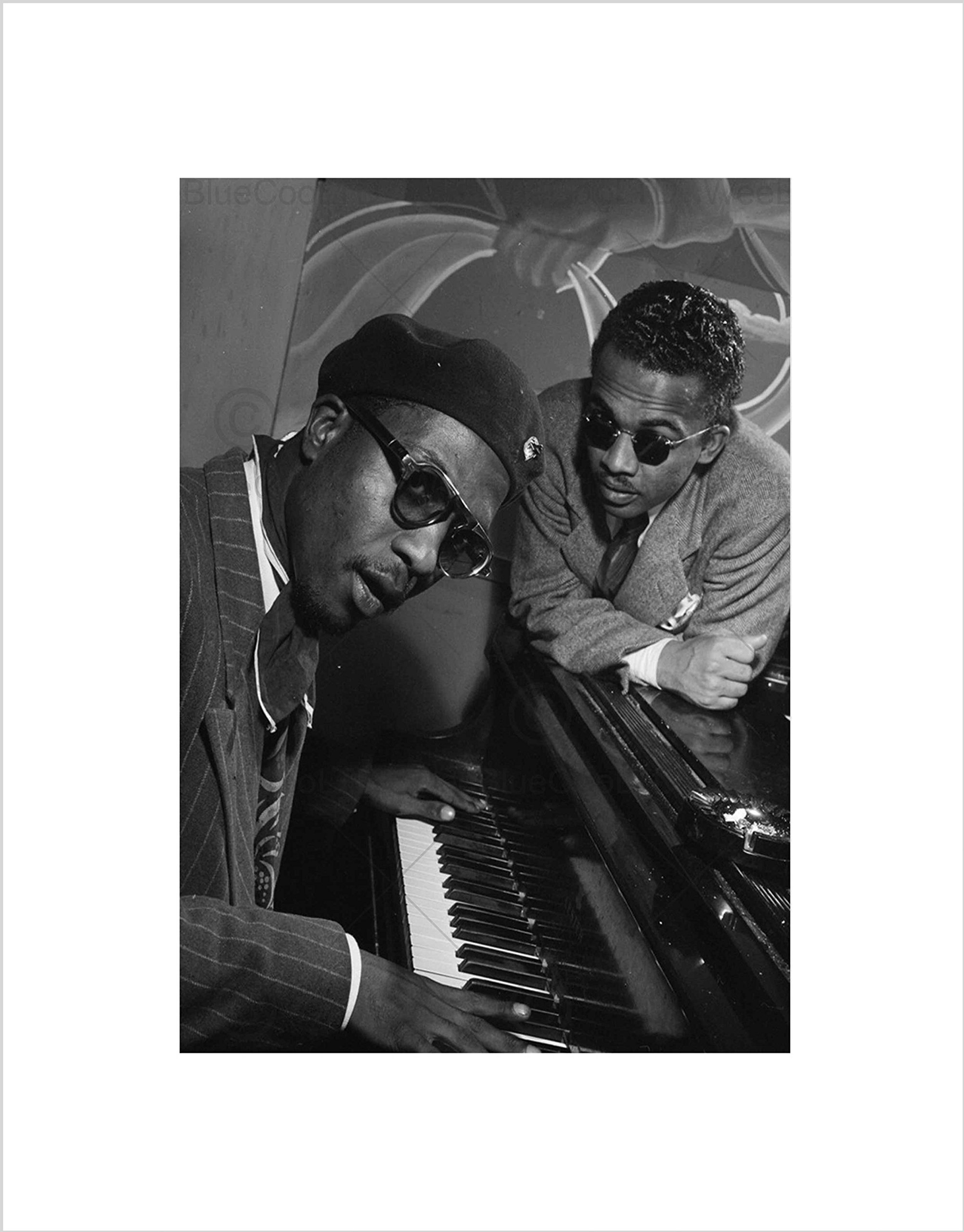 Wee Blue Coo VINTAGE MUSIC JAZZ LEGEND THELONIOUS MONK PIANO FRAMED ART PRINT MOUNT B12X3742