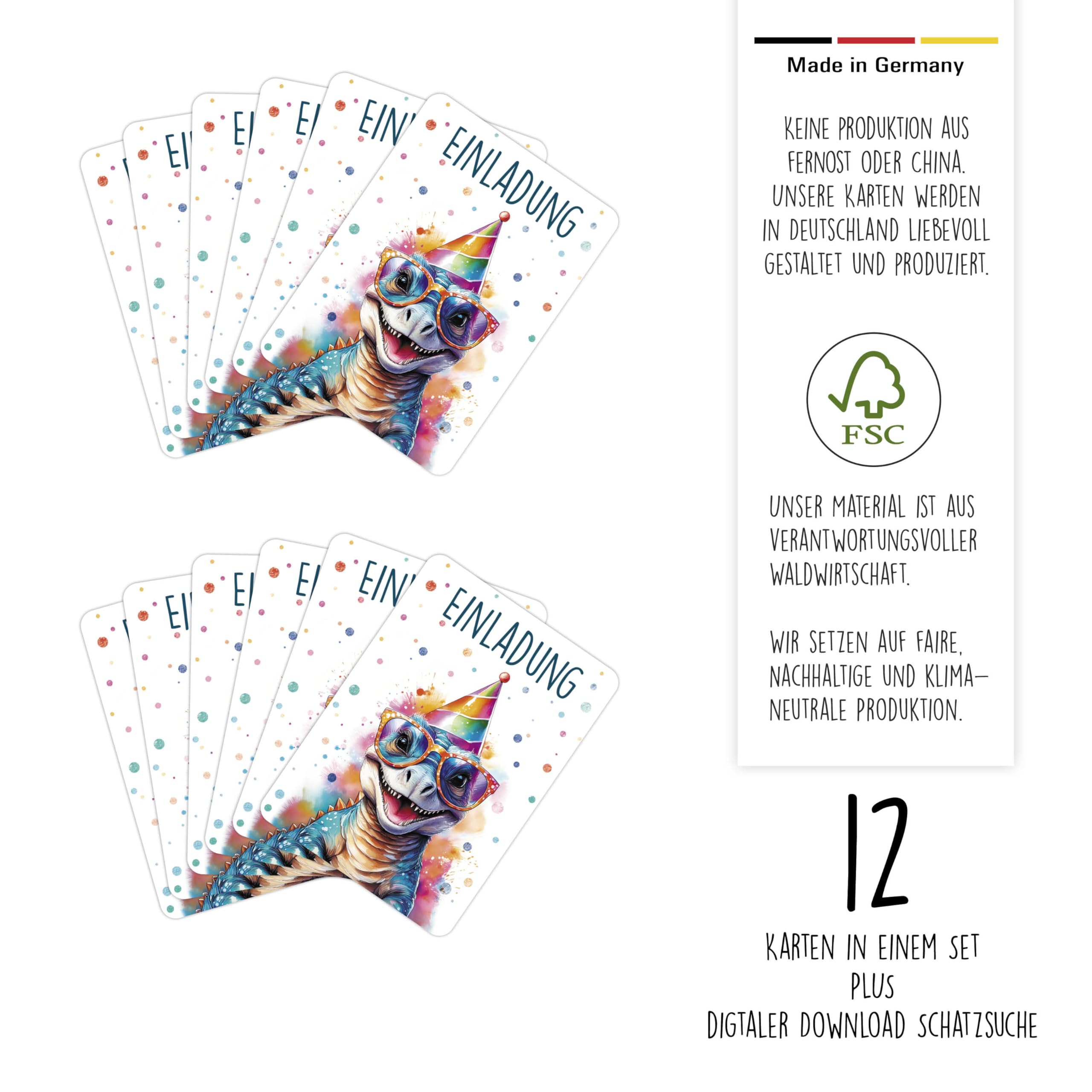 Lama Lot De 12 Cartes D'Invitation Pour Anniversaire D'Enfant Garçon