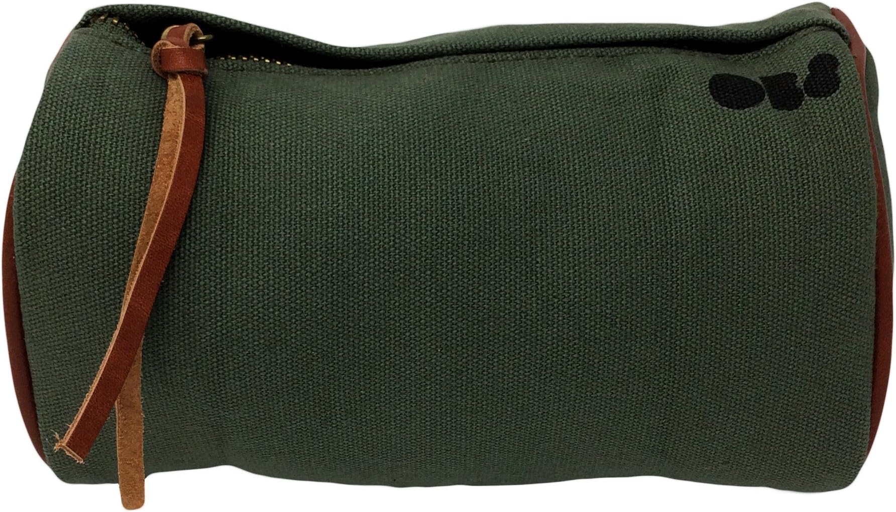 OB8 Bicycle Bag, Canvas And Leather Bike Panniers, Handlebar Or Saddle Pouch, Khaki Green