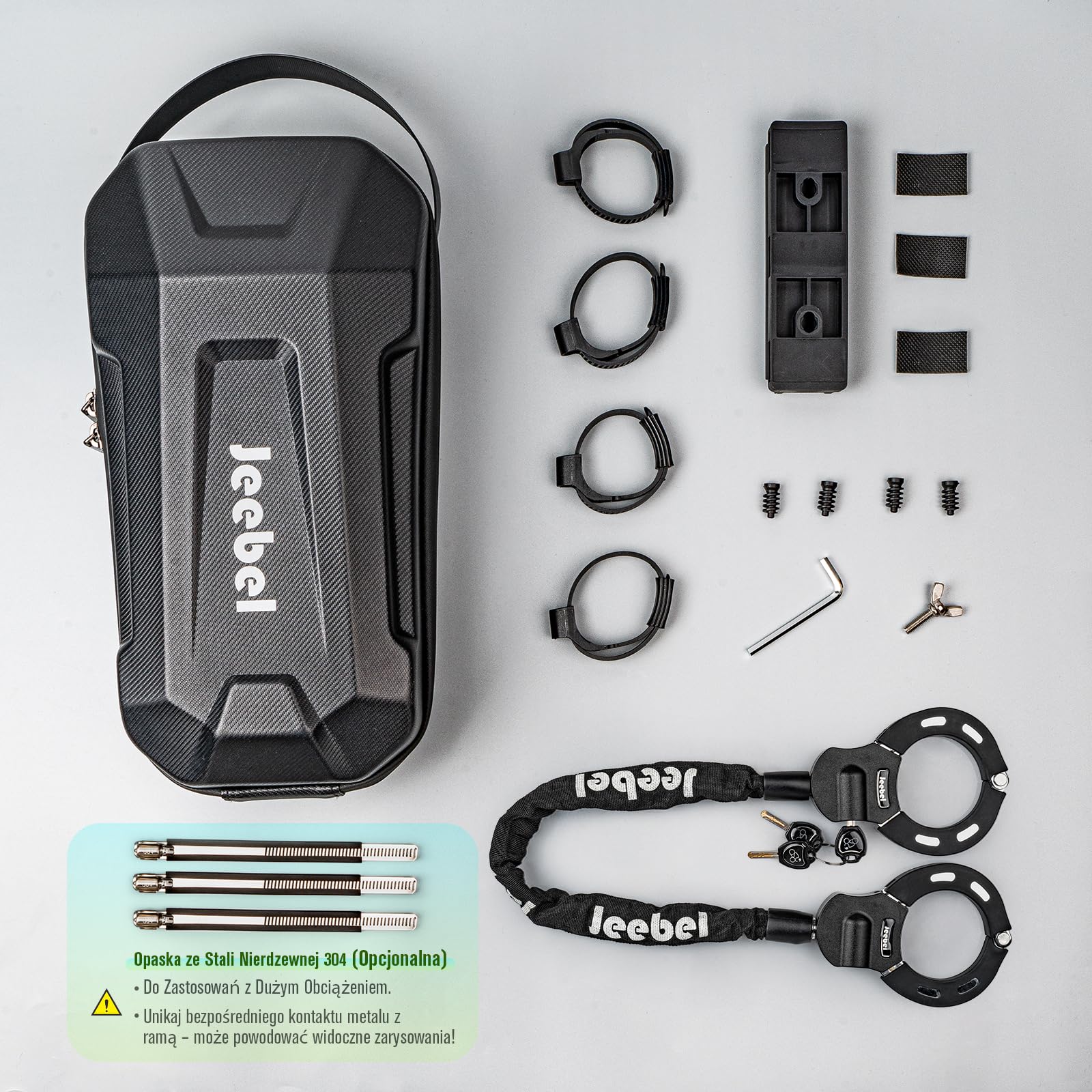 Jeebel 2L/3L/4.5L Torba na Skuter Elektrycznego Wodoodporna EVA z Wersja na Szybkozłączką lub Rzepem, Torba Przednia do Skutera Elektrycznego Xiaomi Mijia/Sedway ES/Roweru Składanego