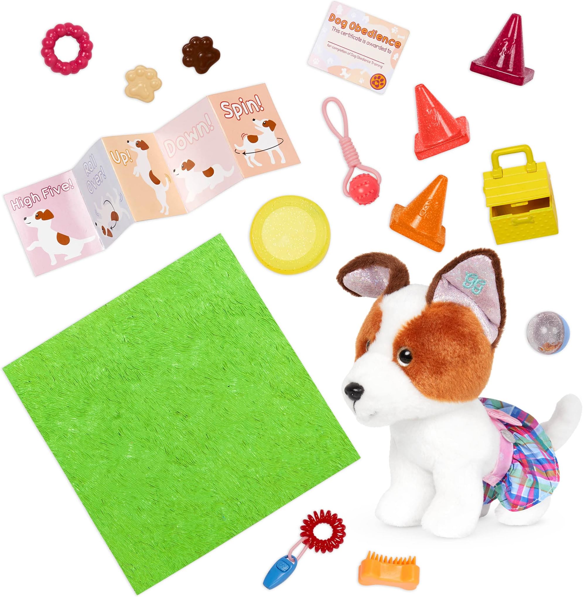 14-Inch Doll Accessories โ Stuffed Puppy Playset โ Dog Training Toys โ Doll Pets & Accessories 3+ Years
