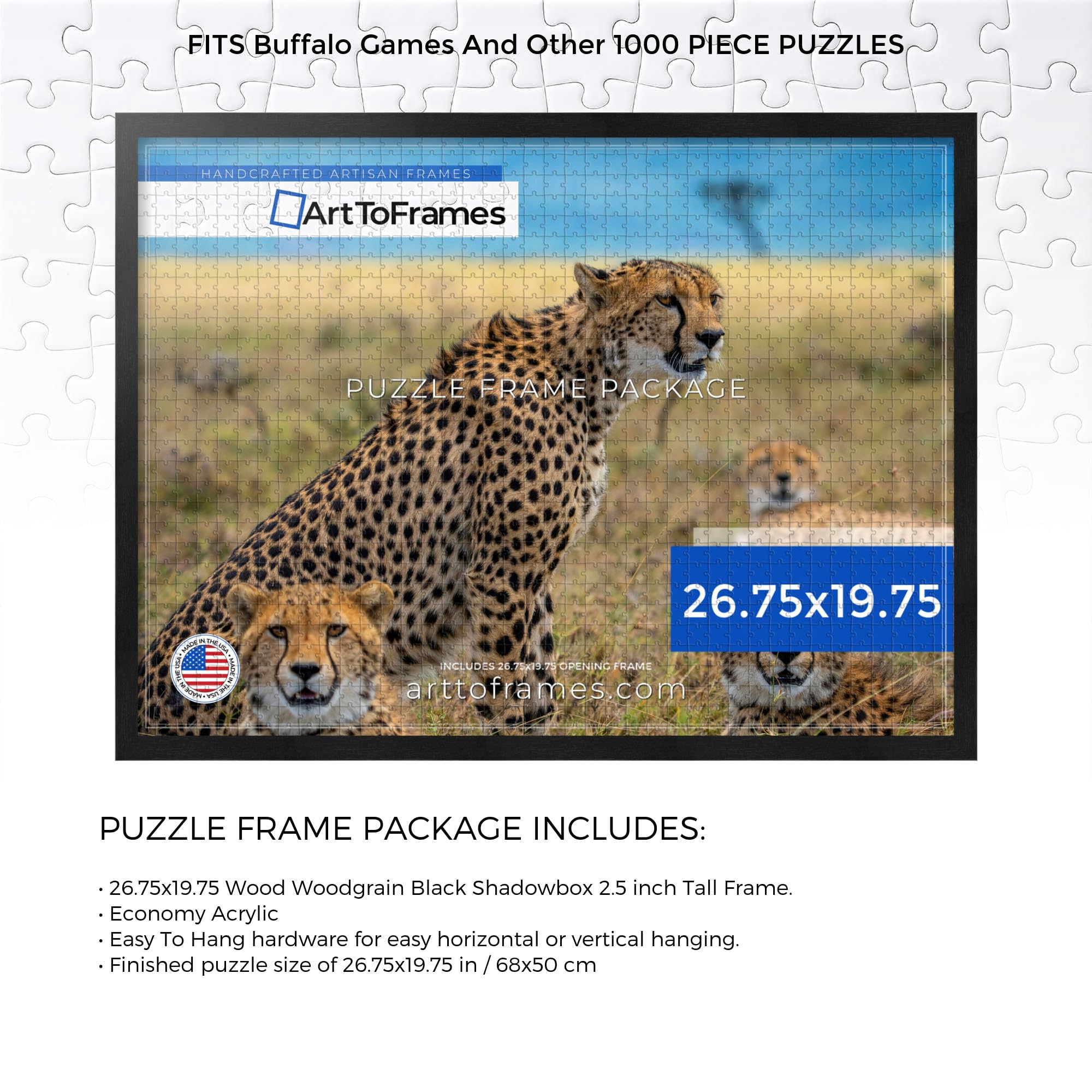 Amazon.com - ArtToFrames 26.75x19.75 INCH / 68x50 CM Black Frame