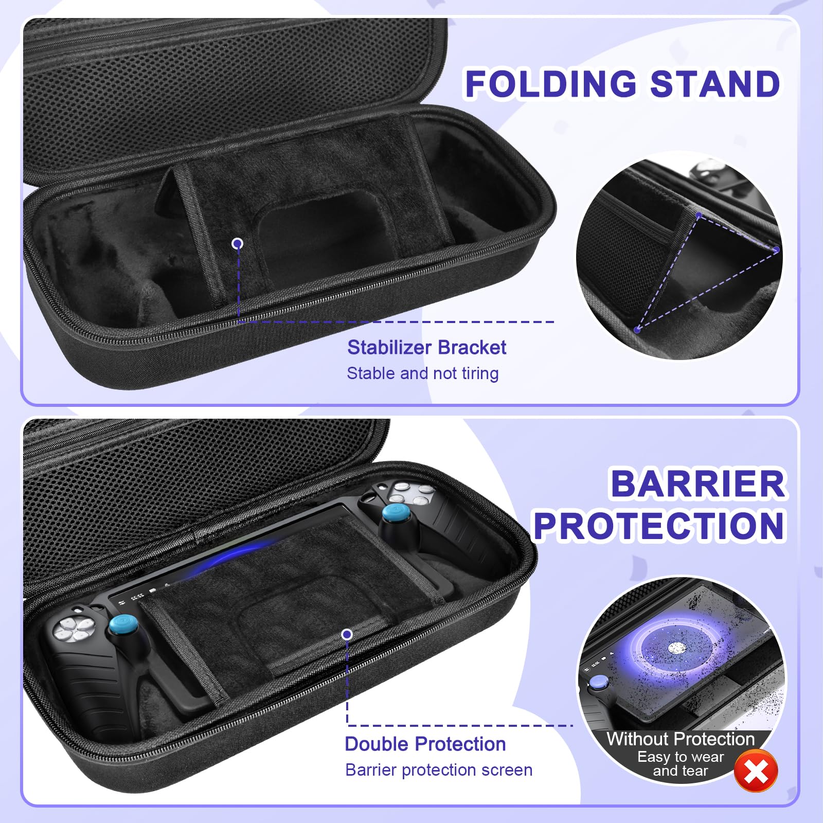 Set di accessori 14 in 1 per PlayStation Portal, custodia da trasporto per PS Portal, dock di ricarica magnetico con custodia in silicone per portale PS5, con 2 pellicole protettive, auricolari