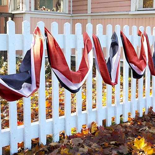 Miniatura 10 de EBaokuup Bandera patriótica plisada de Estados Unidos de 1.5 x 3 pies, 10 banderines de bandera estadounidense patriótica banderines bandera de