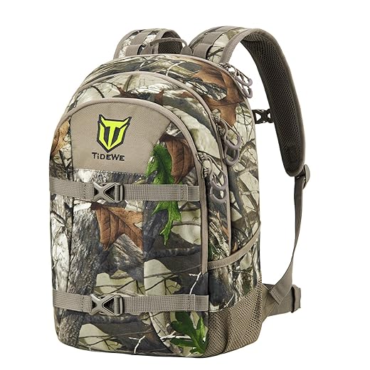 TIDEWE Hunting Backpack with Waterproof Rain Cover, 25L Hunting Pack, Durable Hunting Day Pack for Bow Rifle Gun