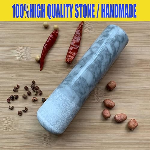 Miniatura 3 de Maja de repuesto de granito de 6 pulgadas (solo mortero [mortero no incluido]) pulido blanco