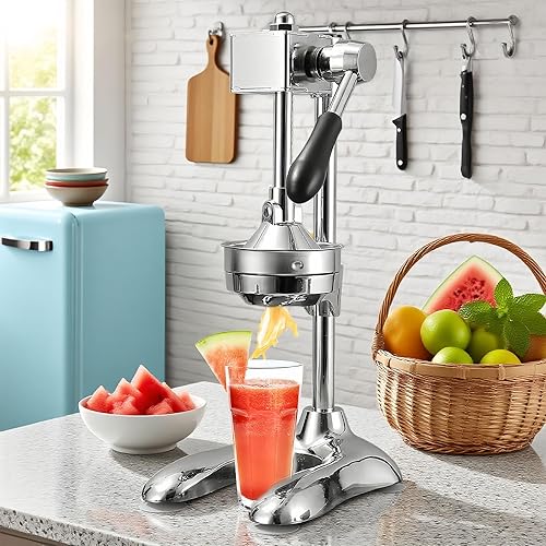 Exprimidor manual de hierro fundido, exprimidor manual de acero inoxidable, máquina trituradora de cítricos de lima para jugo de naranja de limonada
