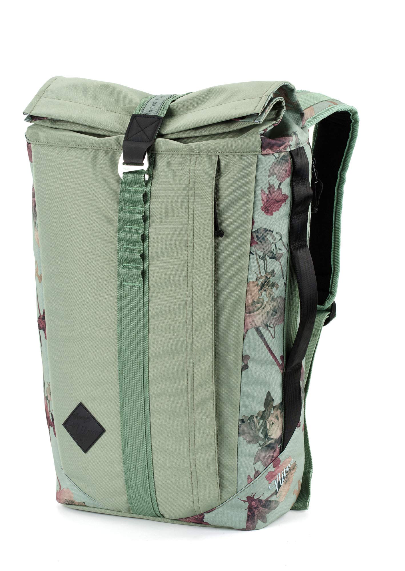 Scrambler, Businessrucksack mit Roll-Top und gepolstertem 15“ Wide Laptopfach, Urban Mobility Rucksack, Kurierrucksack, Alltagsrucksack, Dead Flower, 28L +