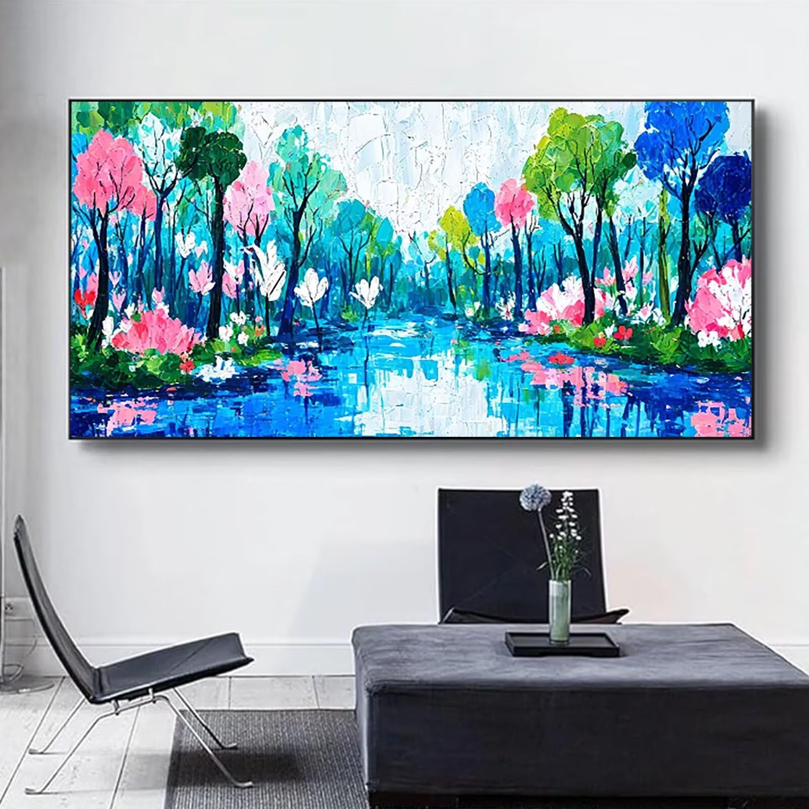 Malen nach Zahlen Kinder Landschaft, Malen Nach Zahlen Erwachsene, Geschenke für Mädchen Junge Bastelset, Malen nach Zahlen Baum | Malen nach Zahlen Ohne Rahmen, (60x120cm) Bastelset Erwachsene U-O