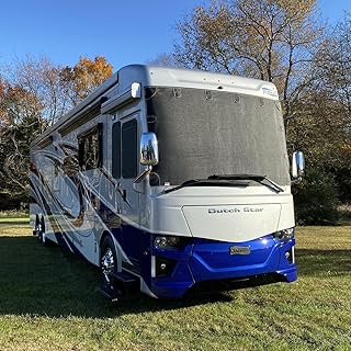 RV Windshield Sun Shade Magnetic Install - Custom Exterior Sunshade Made in USA by Magne Shade for 2017-2026 Newmar Dutch Star Class A Diesel Motorhome
