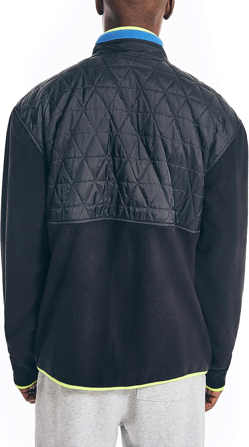 Nautica Men's Competition Sustainably Crafted Full-zip Mock-neck Jacket