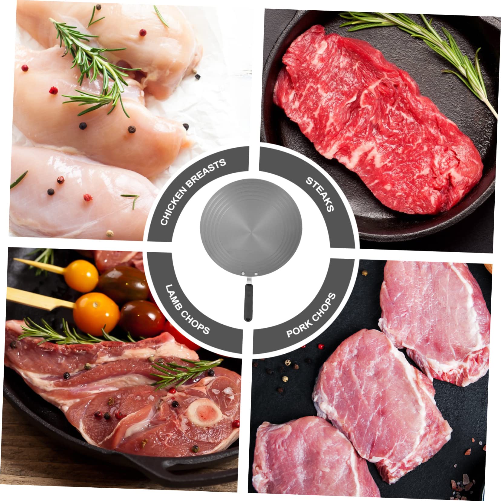 Placa de Conducción de Calor para Cocina de Gas con Asa, Antideslizante, 28 Cm X 3 Mm, Adaptador Práctica para Inducción y Encimera, Bandeja Rápida para Descongelar Alimentos