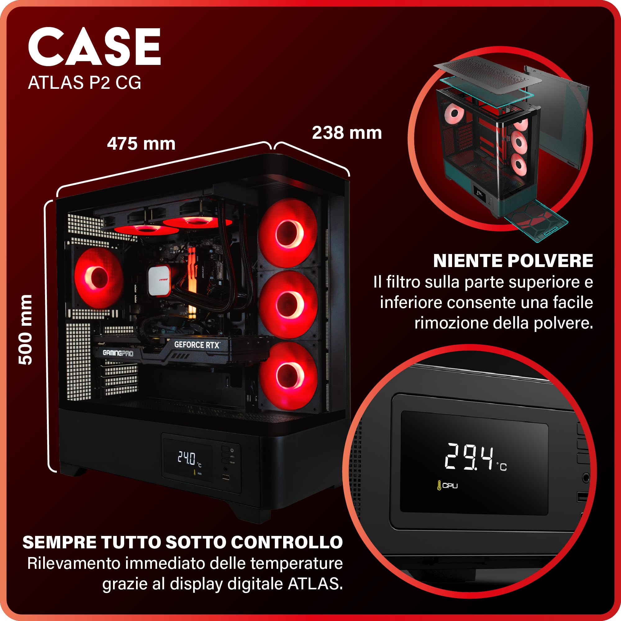 Greed® MKM - PC gaming – AMD Ryzen 5 7500F + Nvidia Geforce RTX 5070Ti 16GB – Desktop/Computer de fisso 4K & ray tracing - 5,0 GHz - 32GB DDR5 RAM - 1TB SSD + Wi-Fi & Windows 11 Pro