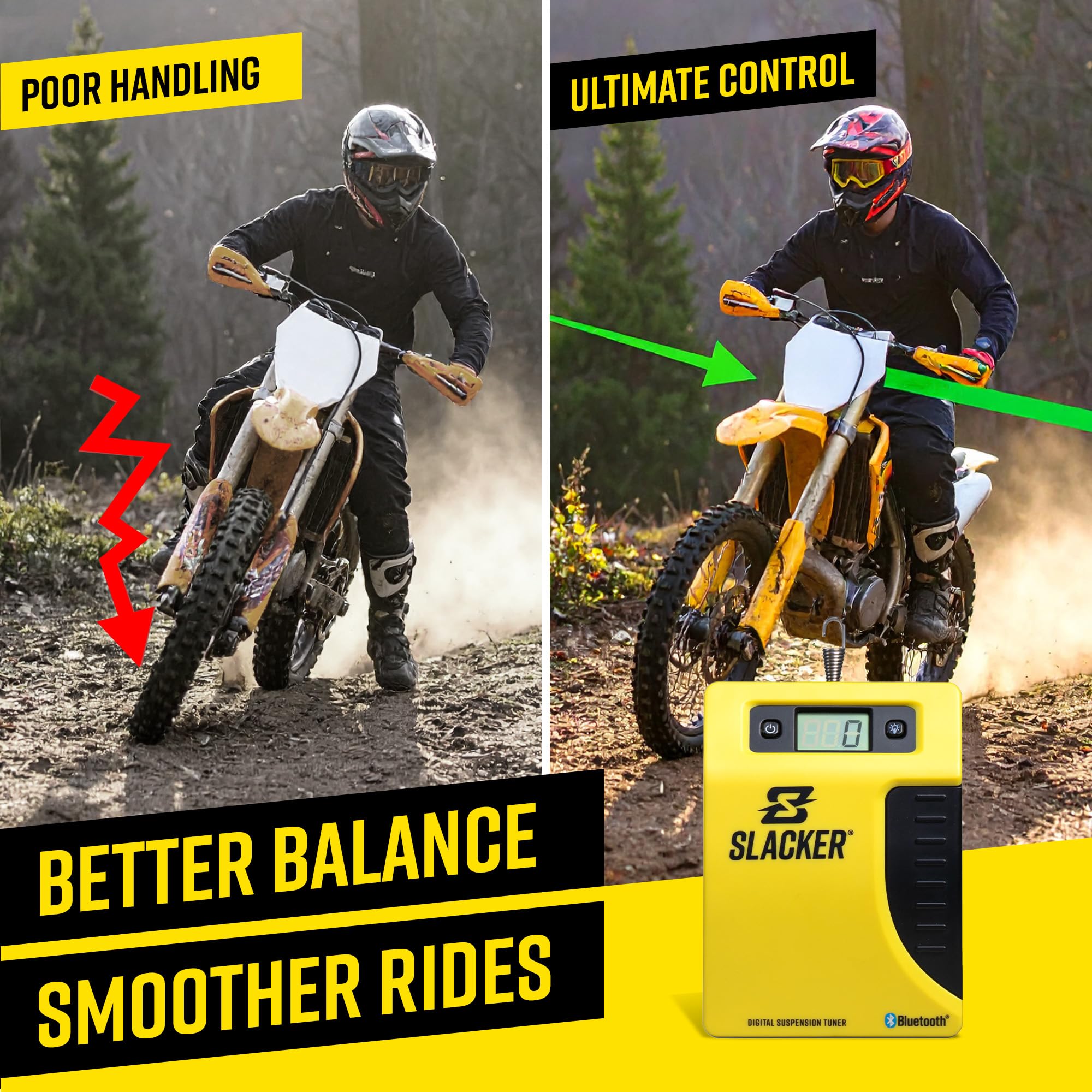 Slacker cyfrowy tuner wiszący z zestawem Bluetooth Rider Sag na motocyklach, rowerach górskich, skuterach śnieżnych, UTV i ciężarówkach (V5)