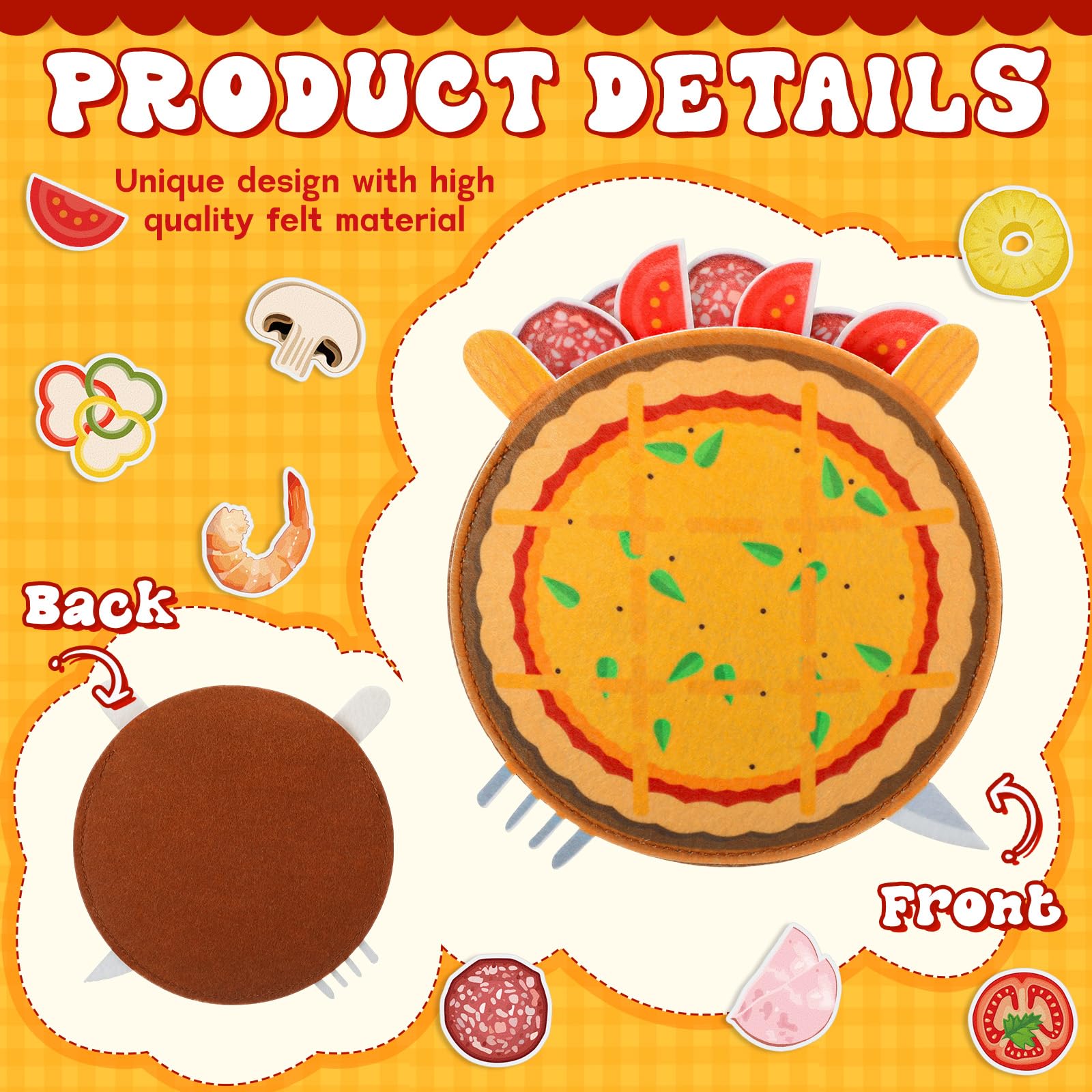 Halloscume 16 Set Pizza Tic Tac Toe Game 5.91 x 5.91