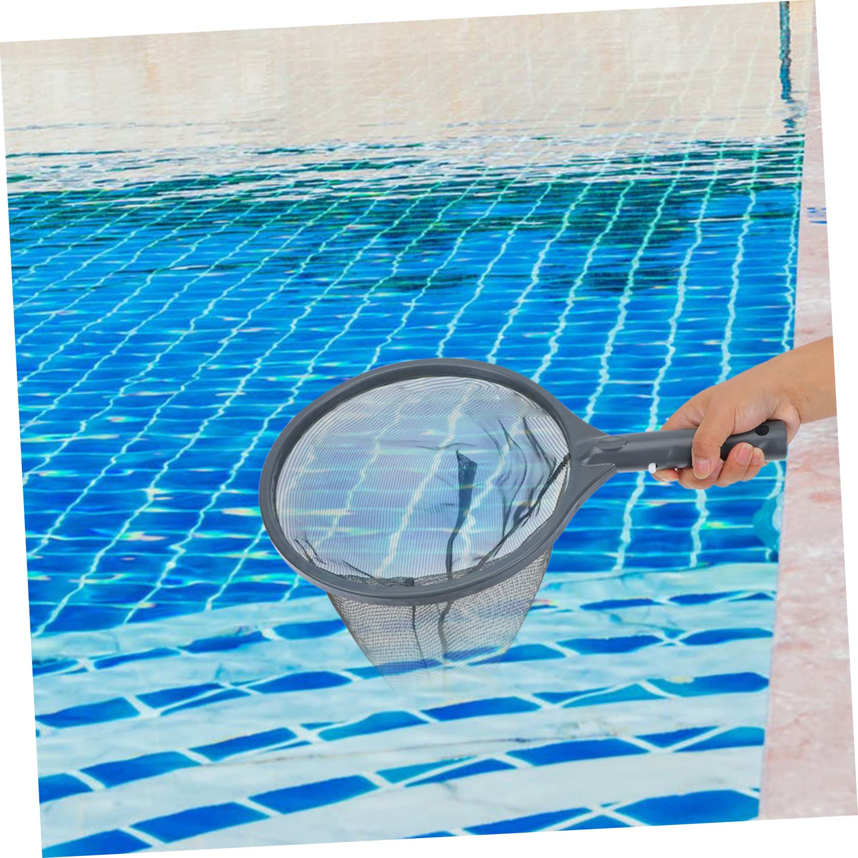 Red Práctica para Limpieza de Piscinas Pequeña y Portátil, de Plástico y Poliéster, Adecuado para Limpiar Hojas y Residuos Agua