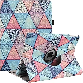 Case for iPad Air 2/Air 1/iPad 9.7" 5th/6th Generation(2017/2018) - 360 Degree Rotating Multi-Angle Viewing Folio Stand Cases with Auto Sleep/Wake (Mandala)