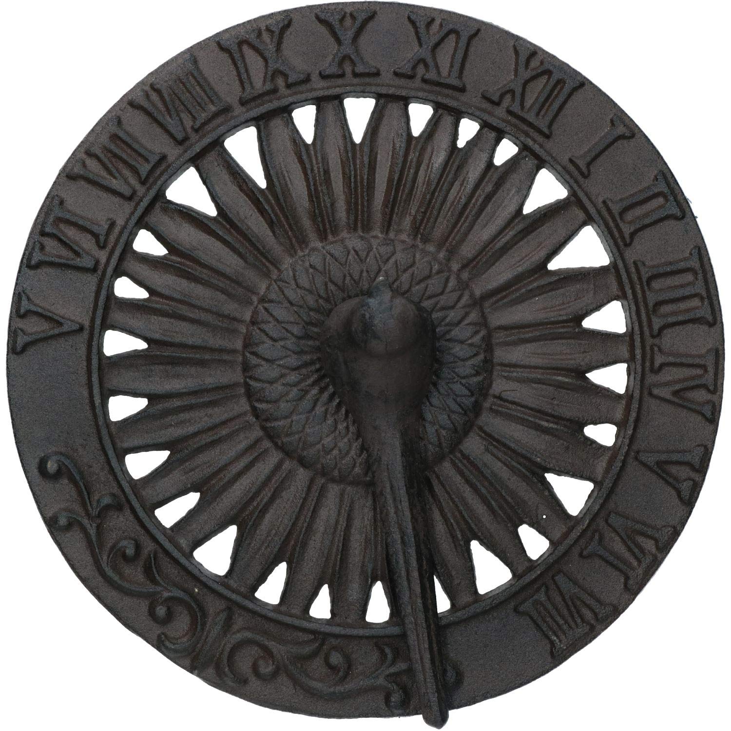 Cadran solaire fonte d'oiseaux d'Ornement jardin Statue Fonction horloge