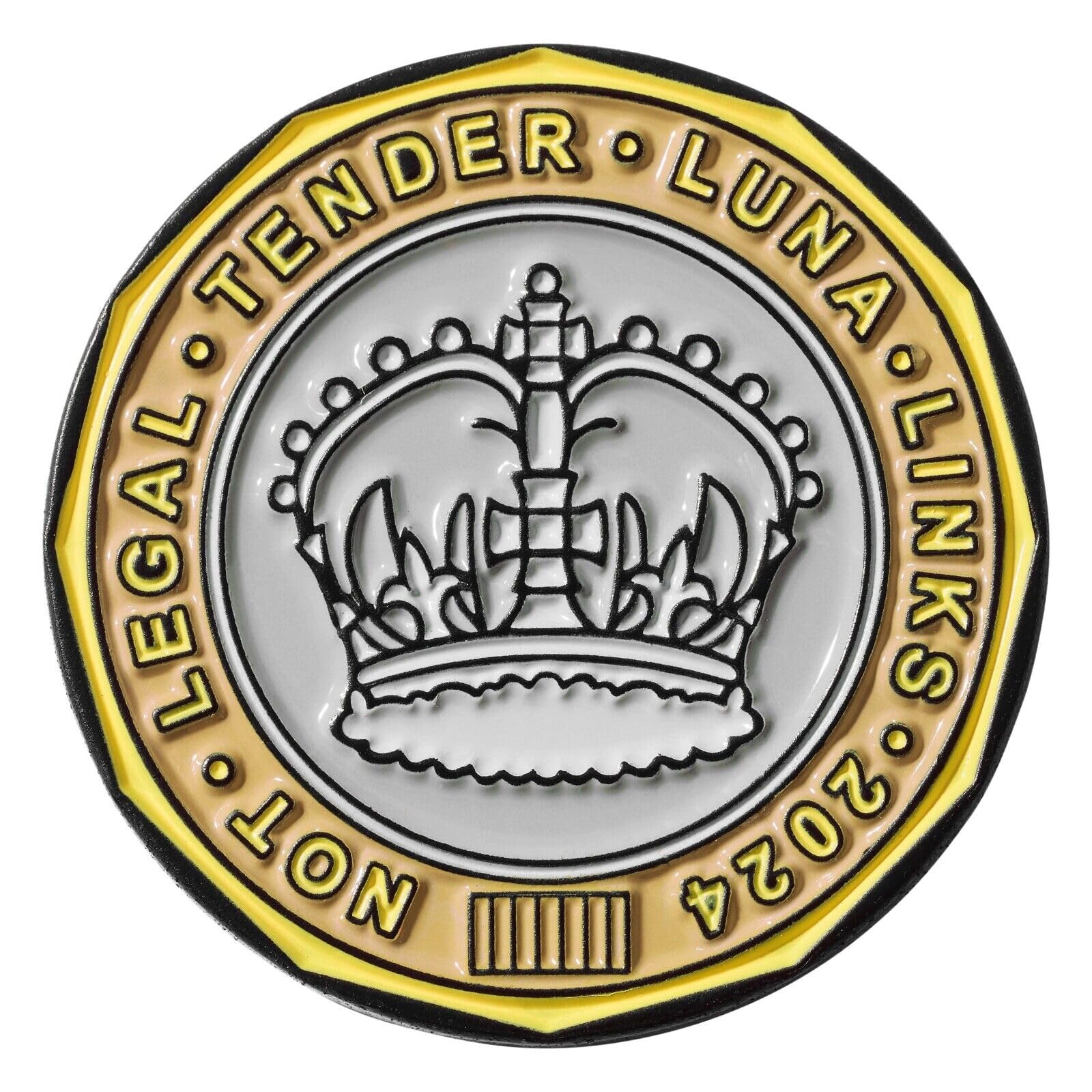 LUNA LINKS LTD EDITION ENAMEL GOLF BALL MARKERS (Gold Coin)