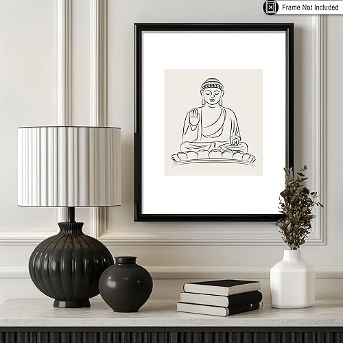 Miniatura 482 de Poster Master Póster de peonías – Estampado de flores retro – Ilustración floral – Ilustración en blanco y negro – Diseño de línea y abstracto –