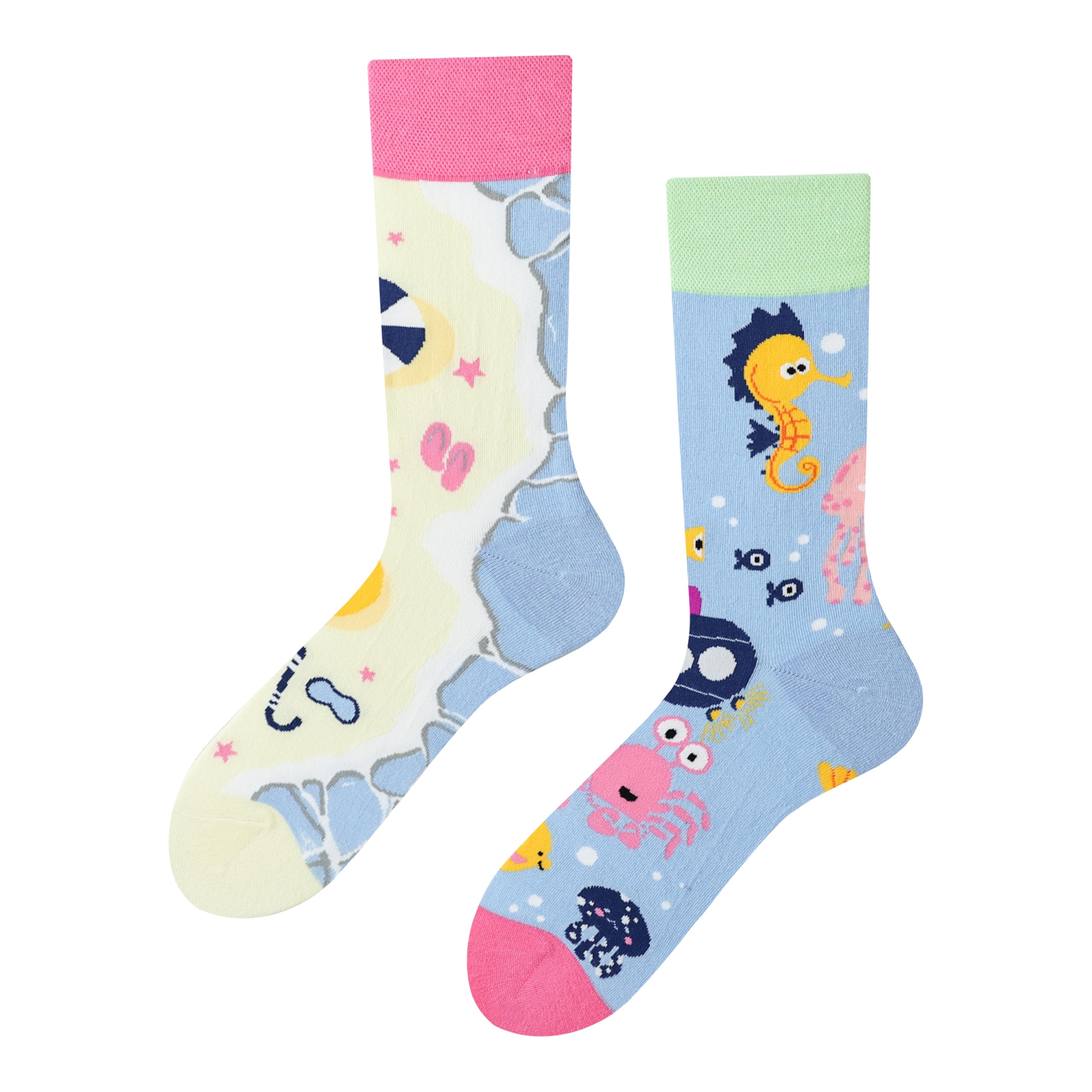Calcetines Divertidos Unisex para Mujer y Hombre con Diseños Asimétricos en Par - Temas Animales, Comida, Fruta, Deporte y Arte en Algodón - Ideal para Regalos — view 88