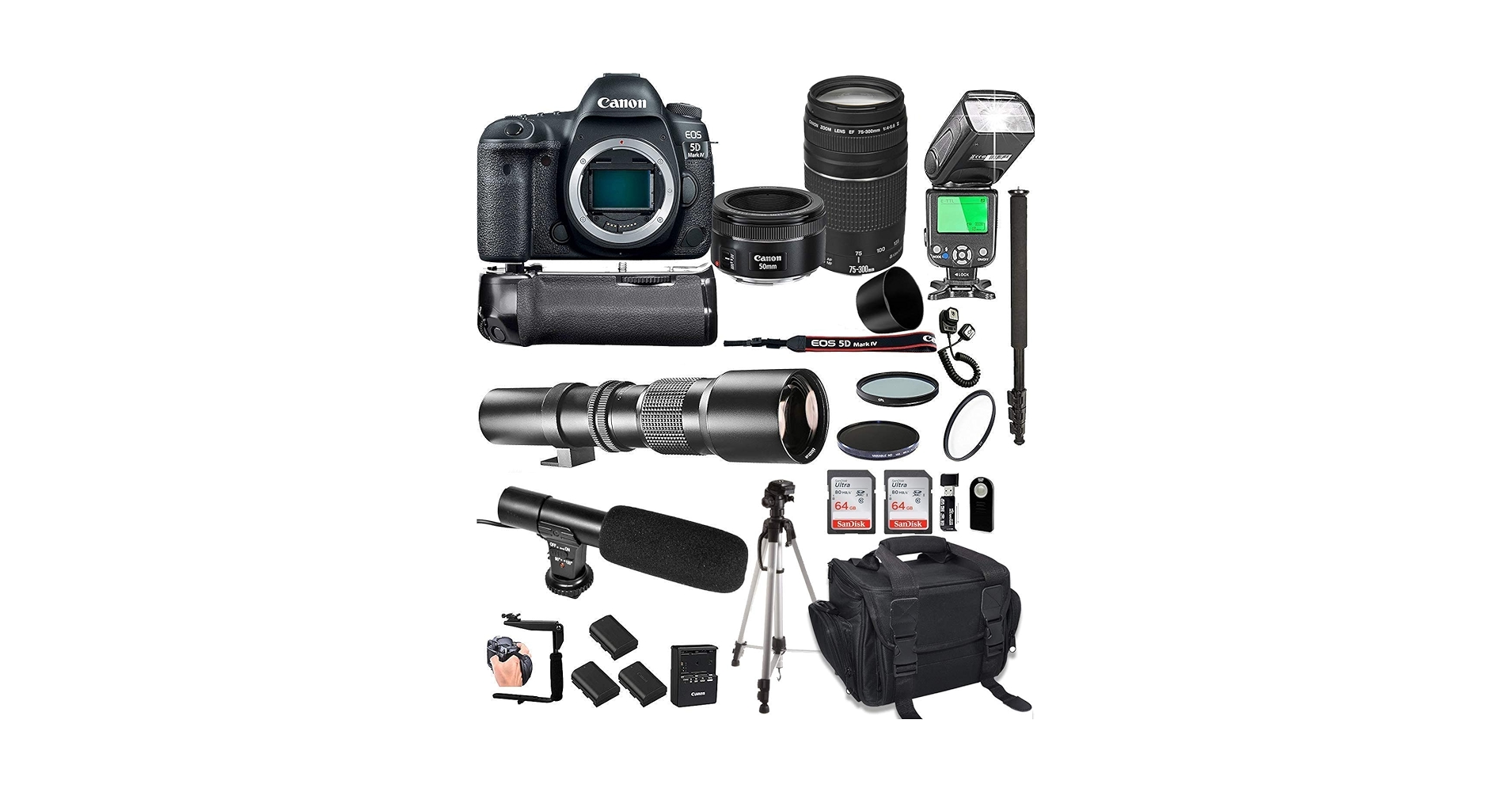 Buy Canon EOS 5D Mark IV with 50mm f/1.8 STM Prime + Tamron 70