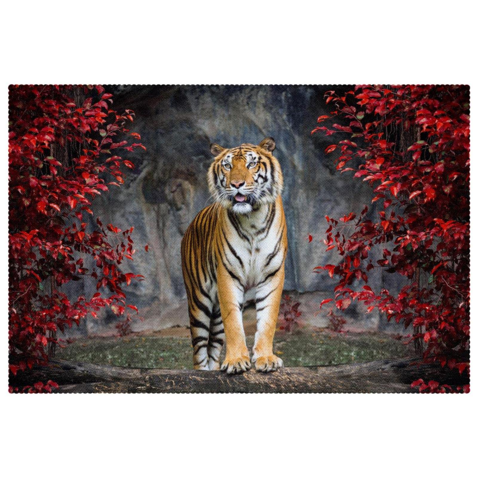 Set de table tigre 30x45cm résistant chaleur et nappe repas
