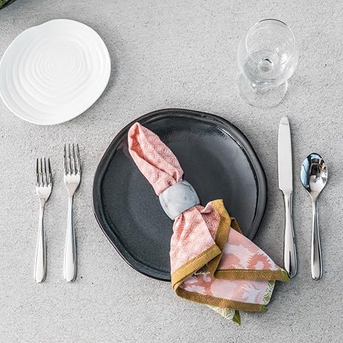 Miniatura 3 de Fortessa Grand City - Cubiertos de acero inoxidable 1810, juego de 5 piezas, servicio para 1, color plateado