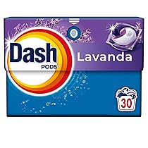 Dash Pods Detersivo In Capsule, 30 Lavaggi, Lavanda, Rimuove Le Macchie, Igienizza, Dona Freschezza, Brillantezza Per I Capi
