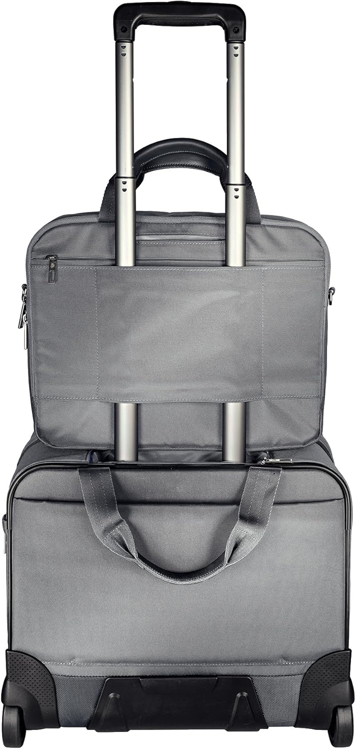 Leitz 2 Wheel Carry-On Briefcase, Silver