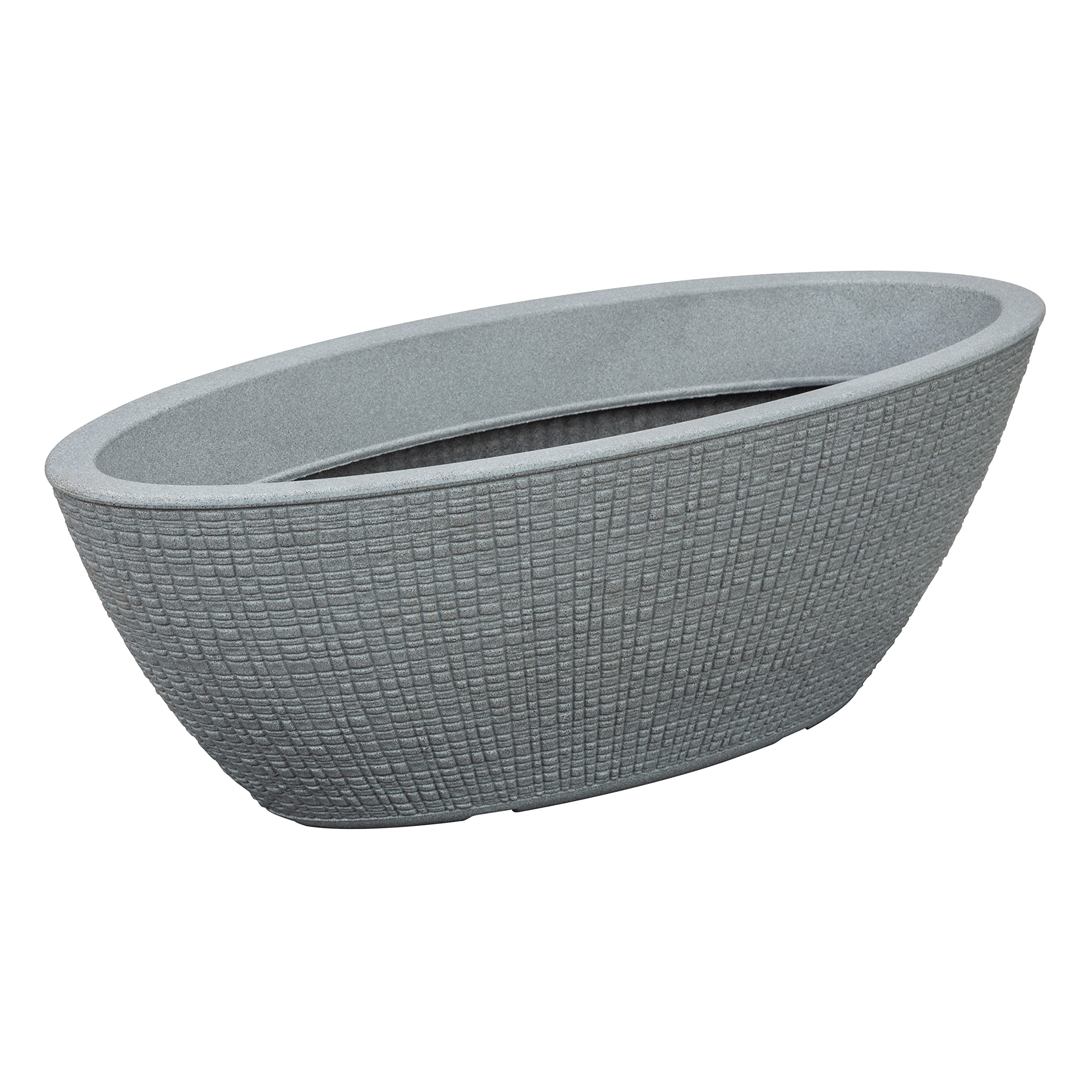 Scheurich Bac à plantes ovale Barceo Jardinière 60, pot de fleurs, bac à plantes en plastique recyclé, garantie 10 ans, pour une utilisation en extérieur