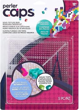 Perler Pegboard and Tweezer Set، 5pcs، Caps Bead