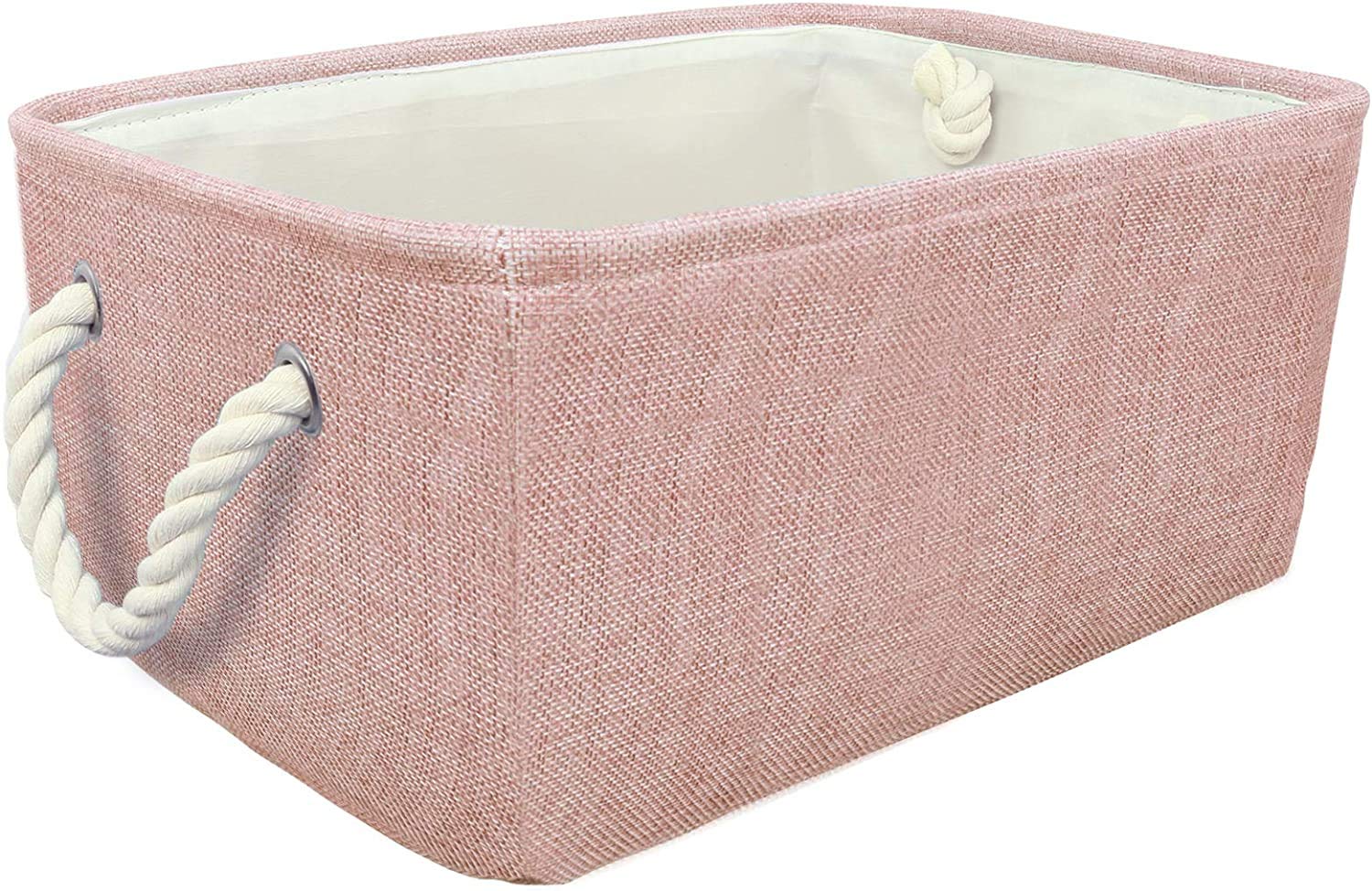 Collapsible Storage Basket,[2Pack] Foldable Fabric Tweed Storage Cubes with Handles for Home Office Closet Organizer Storage Shelf Baskets Bins Organizer Foldable Storage Bags