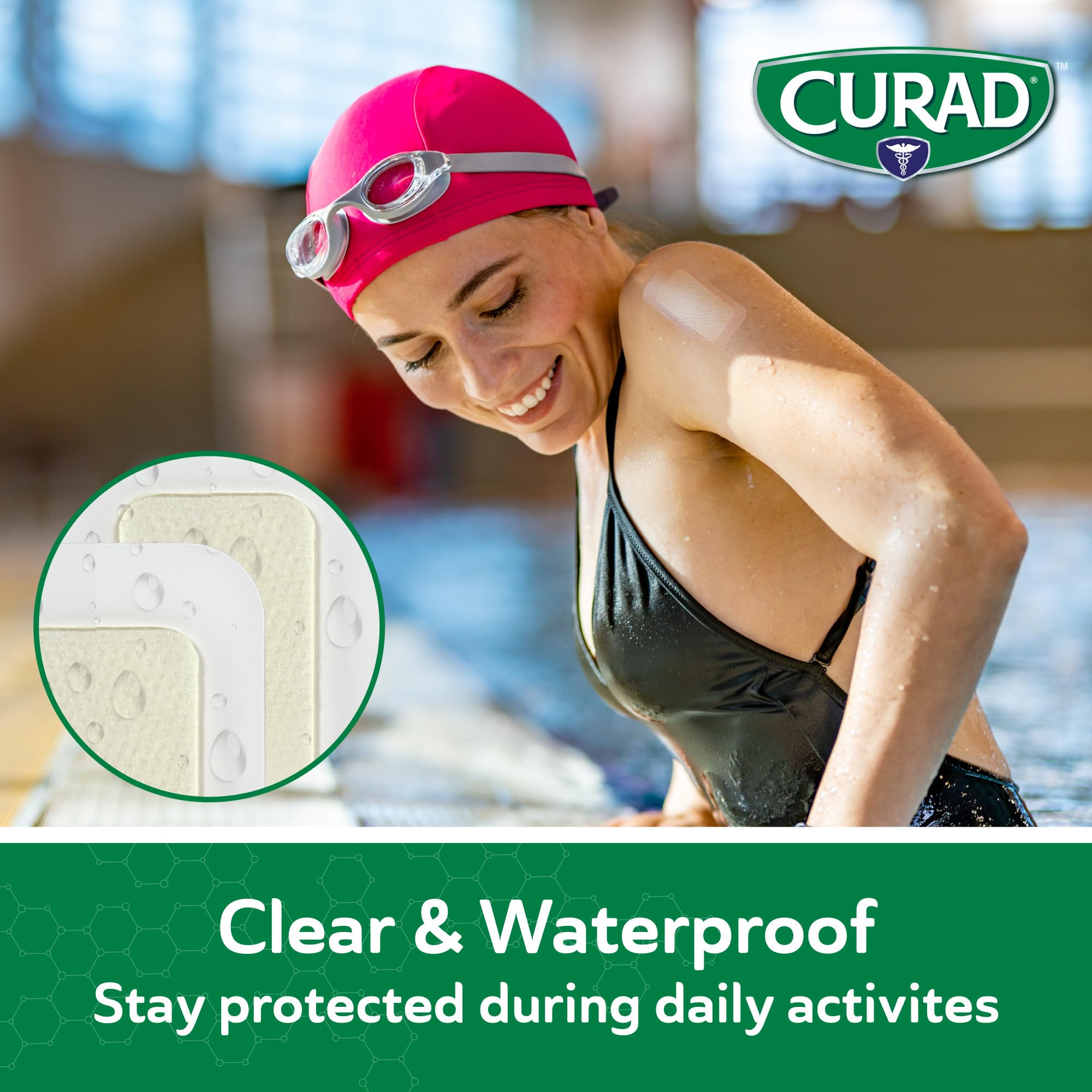 CURAD Soothe & Cool Clear Waterproof Hydrogel Bandages, Assorted Sizes — Amazon image 5
